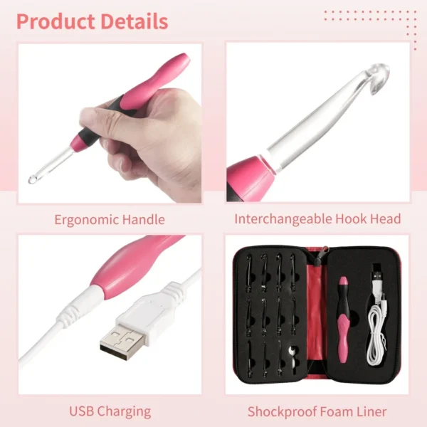 Knitting Kits: 11-in-1 Crochet Hook Set with LED Light - Image 5