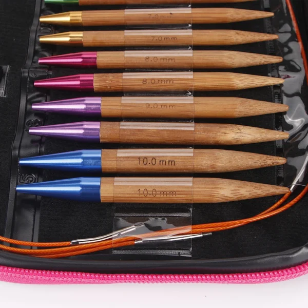 13 Pairs Bamboo Knitting Kits Circular Needles Set - Image 3