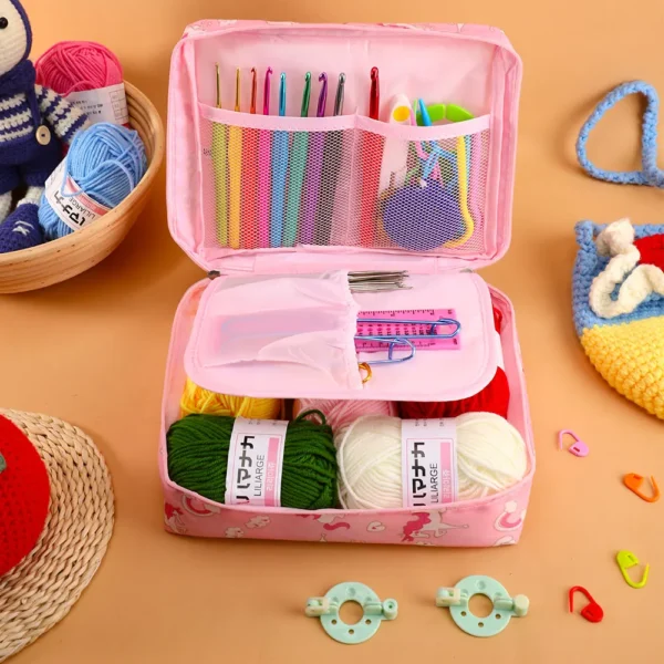 Knitting Kits - 59Pcs Crochet Set with Storage Bag - Image 5
