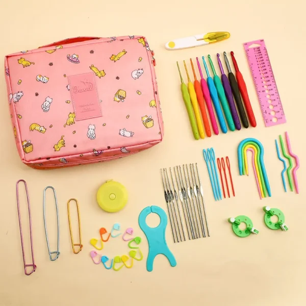 Knitting Kits – Novice Crochet & Storage DIY Tools - Image 2