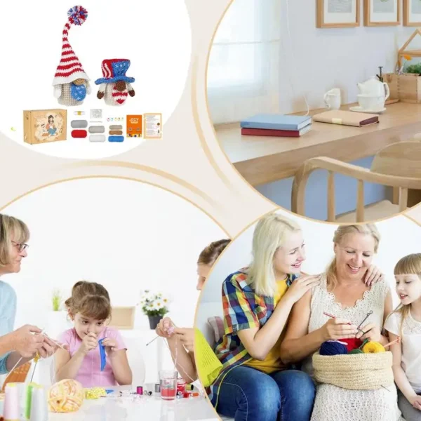 Knitting Kits for Kids with Yarn and Gnome Set - Image 4