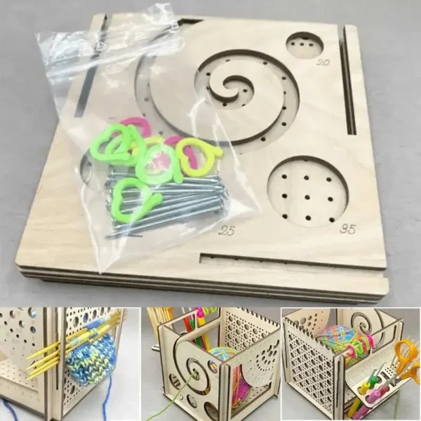 Knitting Kits: Wooden Yarn Bowl Dispenser Holder - Image 5