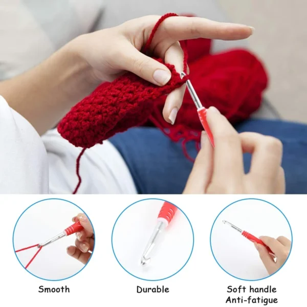 68/136Pc Knitting Kits with Crochet Hooks & Needles - Image 3