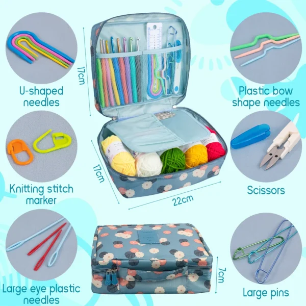 Knitting Kits: Crochet Hook Set with Handles - Image 2
