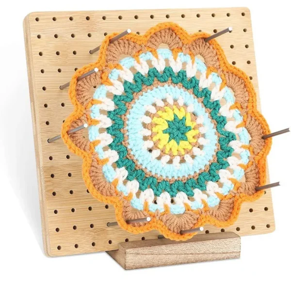 Knitting Kits: Wooden Crochet Board & Bamboo Tools - Image 6