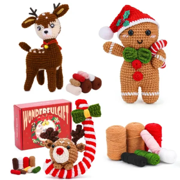 Knitting Kits: Christmas DIY Craft with Video Tutorials