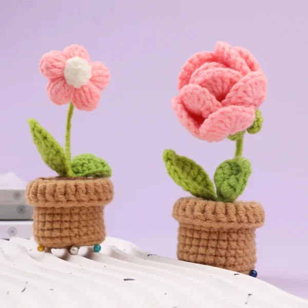 Knitting Kits: 6pcs Crochet Flower Set for Beginners - Image 5