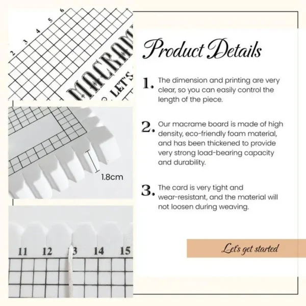 Knitting Kits Macrame Board with T Pins for Projects - Image 4