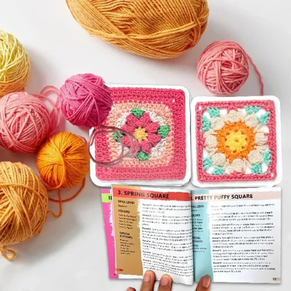 Knitting Kits – 50pcs Granny Square Crochet Cards - Image 5
