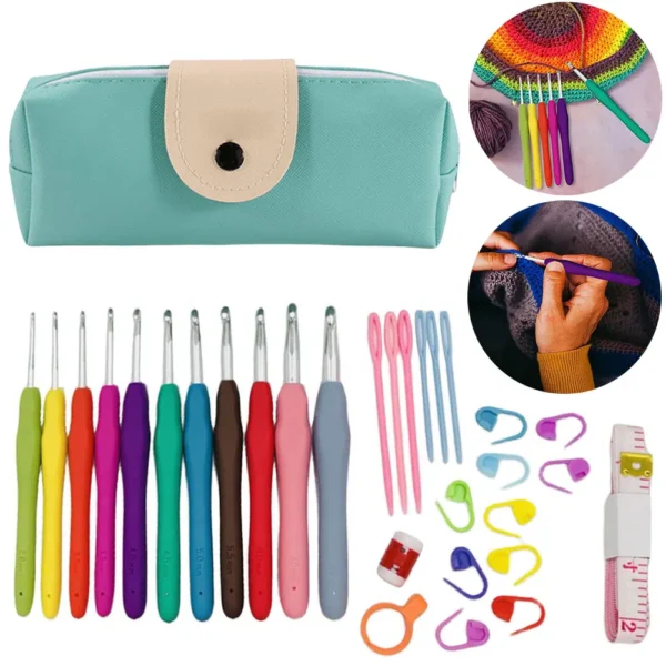 Knitting Kits: Ergonomic Crochet Hooks Set, 11 Sizes - Image 2