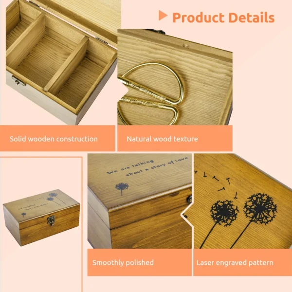 Knitting Kits with Sewing Tools & Retro Wooden Box - Image 3