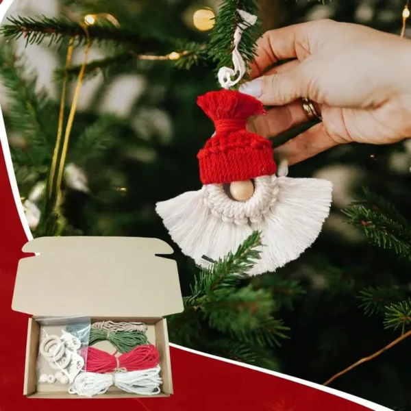 Christmas Knitting Kits for Beginners with Macrame - Image 3