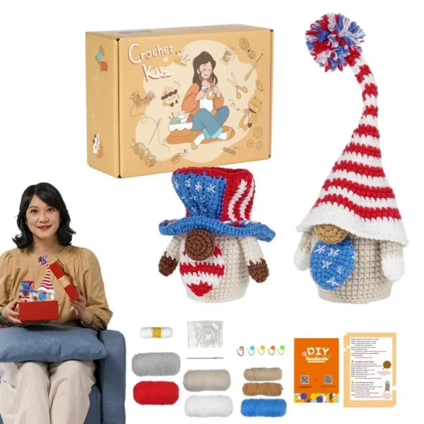 Knitting Kits: Gnome Crochet Starter Set with Yarn
