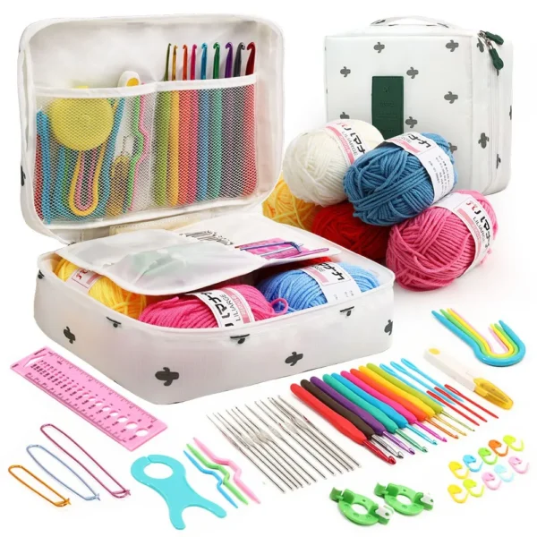 Knitting Kits – Novice Crochet & Storage DIY Tools - Image 3