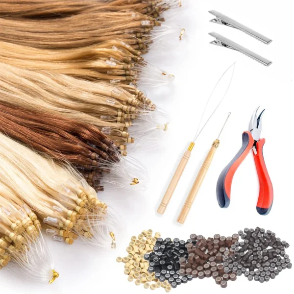 Knitting Kits – Hair Extension Tools with Beads & Hooks - Image 5