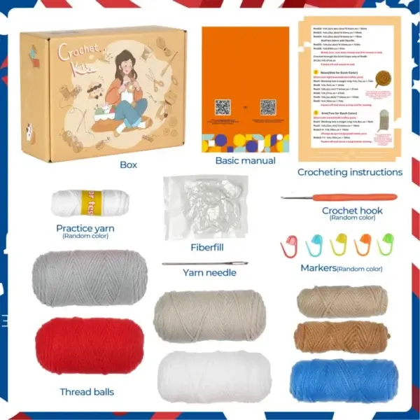 Knitting Kits for Beginners, Gnome Crochet Starter Kit - Image 4