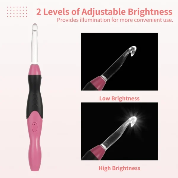 Knitting Kits: 11-in-1 Crochet Hook Set with LED Light - Image 4