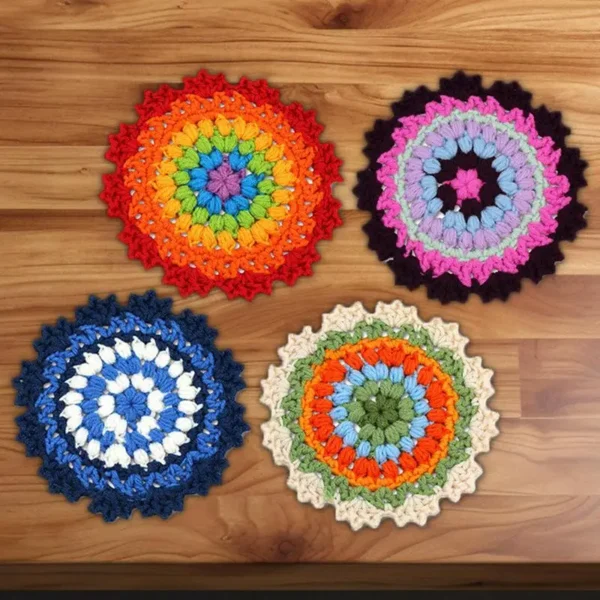 Knitting Kits for Crochet Coaster & Flower Pot - Image 4