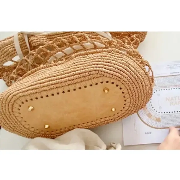 Knitting Kits: DIY PU Leather Crochet Bag Kit With Handles - Image 6