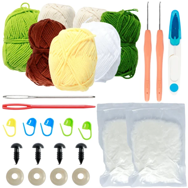 Knitting Kits: 3Set Leaf Plant Crochet Starter Kit