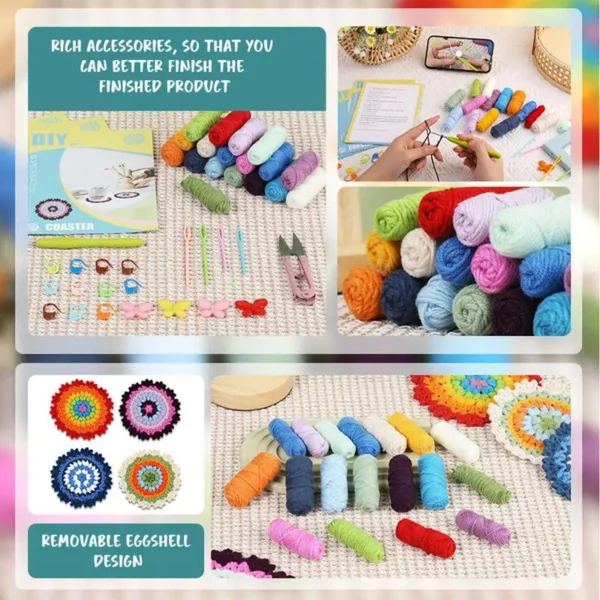 Knitting Kits: Crochet Coasters for Beginners - Image 4