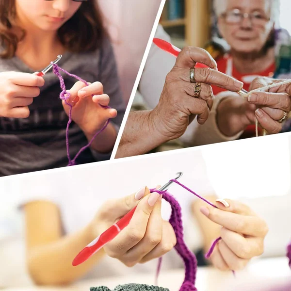 68/136Pc Knitting Kits with Crochet Hooks & Needles - Image 6