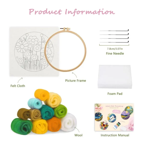 Knitting Kits: DIY Needle Felting Kit for Cat Design - Image 4