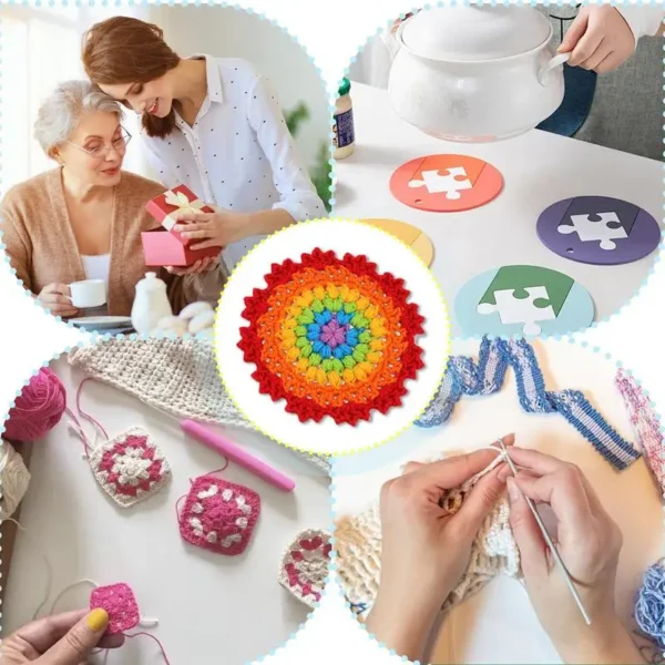 Knitting Kits for Crochet Coaster & Flower Pot - Image 6