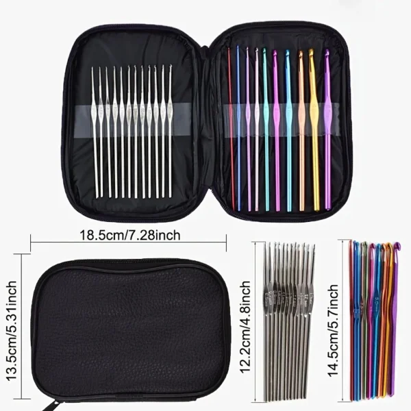 9/22pcs Knitting Kits Ergonomic Crochet Hooks Set - Image 4