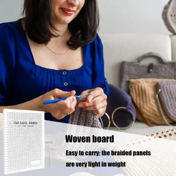 Knitting Kits Macrame Board with T Pins for Projects - Image 2