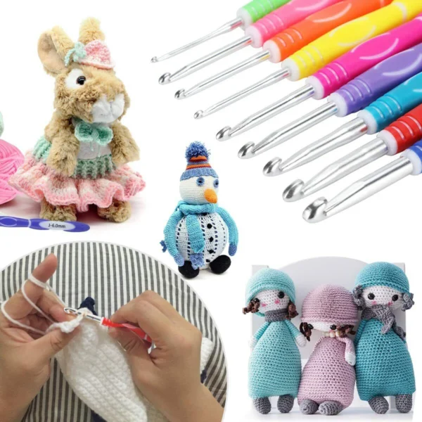 68/136Pc Knitting Kits with Crochet Hooks & Needles - Image 5