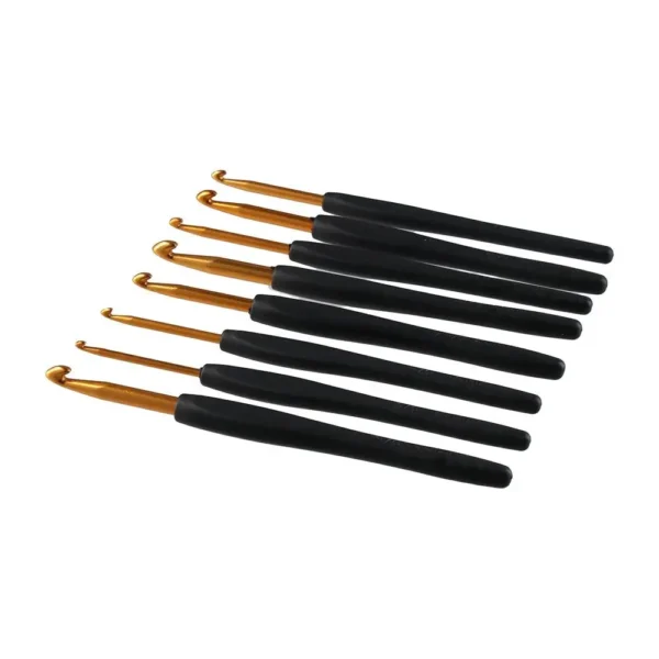 Knitting Kits - 8PCS Ergonomic Crochet Hooks for Beginners - Image 3
