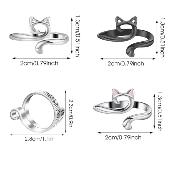 Knitting Kits: 2pcs Adjustable Crochet Yarn Guide Rings - Image 2