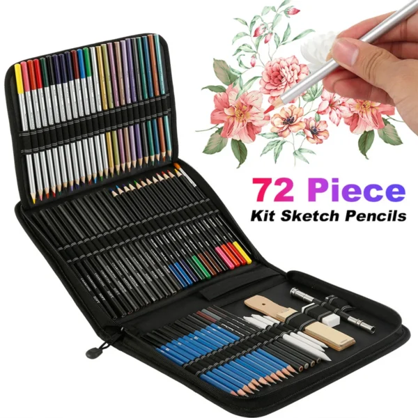 Knitting Kits - Colored & Sketch Pencils Drawing Set