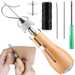 Knitting Kits: Leather Sewing Awl, Thread & Needles