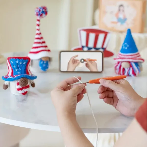 Knitting Kits - Gnome Crochet Starter Set for Kids - Image 2