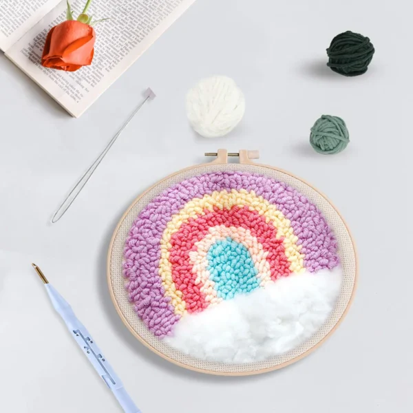 Knitting Kits - DIY Punch Needle Embroidery Set - Image 5