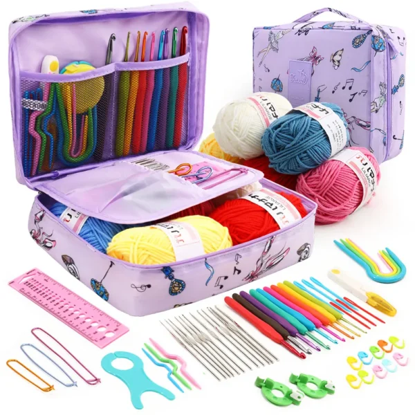 Knitting Kits - 59Pcs Crochet Set with Storage Bag - Image 6