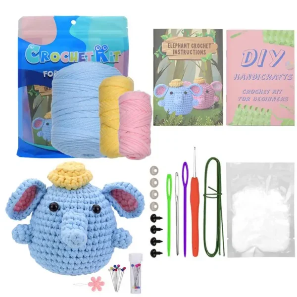 Knitting Kits: Elephant Crochet Set for Beginners