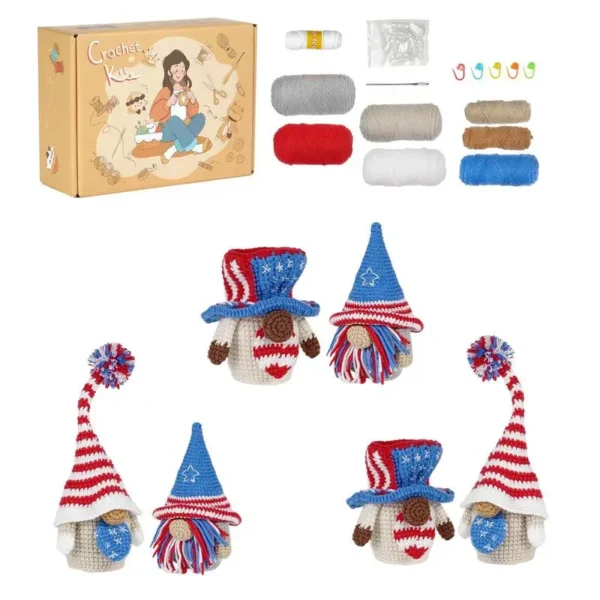 Knitting Kits for Handmade Gnome Doll & Starter Set