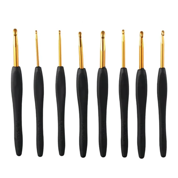 Knitting Kits - 8PCS Ergonomic Crochet Hooks for Beginners - Image 2