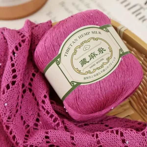 Knitting Kits - Sequin Linen Yarn for DIY Crochet - Image 4