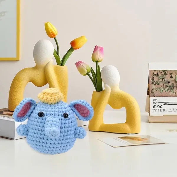Knitting Kits: Elephant Crochet Set for Adults & Kids - Image 4