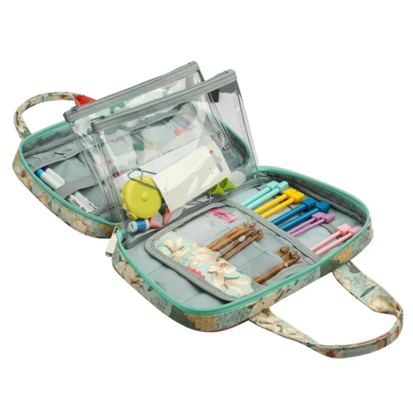 Knitting Kits Organizer: Portable Green Bag for Needles - Image 5