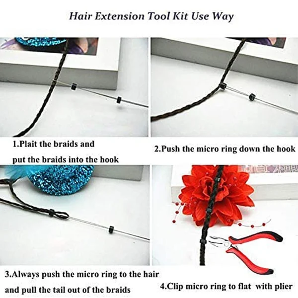 Knitting Kits – Hair Extension Tools with Beads & Hooks - Image 3