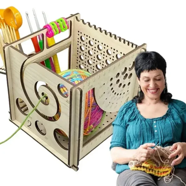 Knitting Kits: Wooden Yarn Bowl Dispenser Holder
