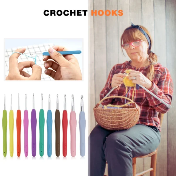 Knitting Kits - Aluminum Crochet Hooks with Storage - Image 2