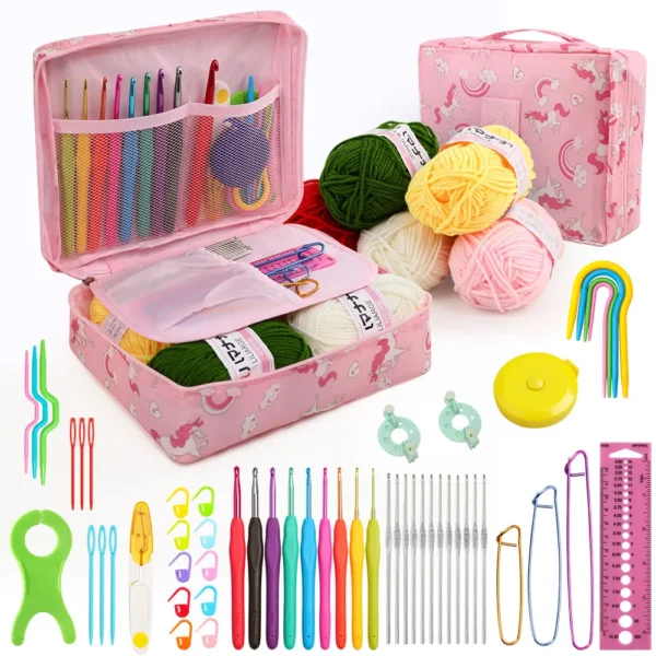 Knitting Kits - 59Pcs Crochet Set with Storage Bag