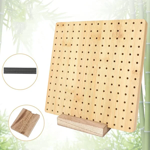 Knitting Kits: Wooden Crochet Board & Bamboo Tools - Image 4