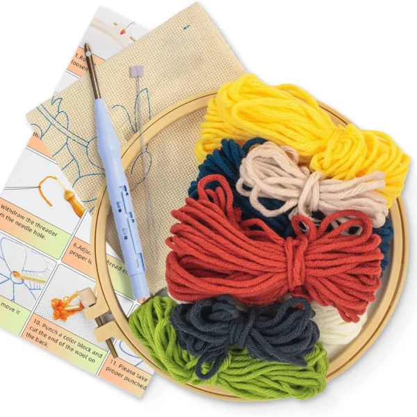 Knitting Kits - DIY Punch Needle Embroidery Set - Image 3